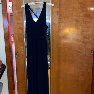 Navy blue maxi dress Anthropology brand
